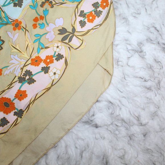 Etcetera 100% Silk Floral Skirt Asymmetrical Hem - Picture 6 of 12